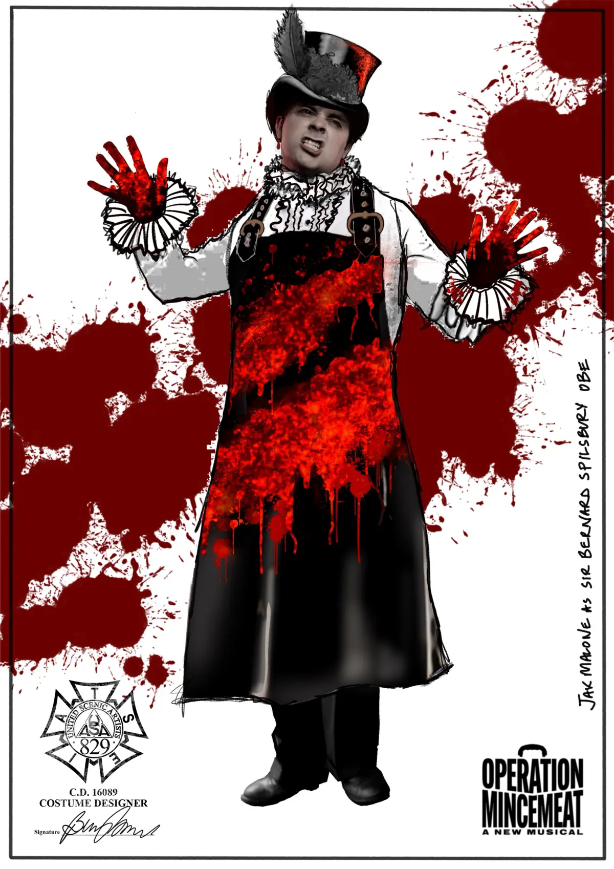 5. Ben Stones Operation Mincemeat Sir Bernard Spilsbury Costume Drawing