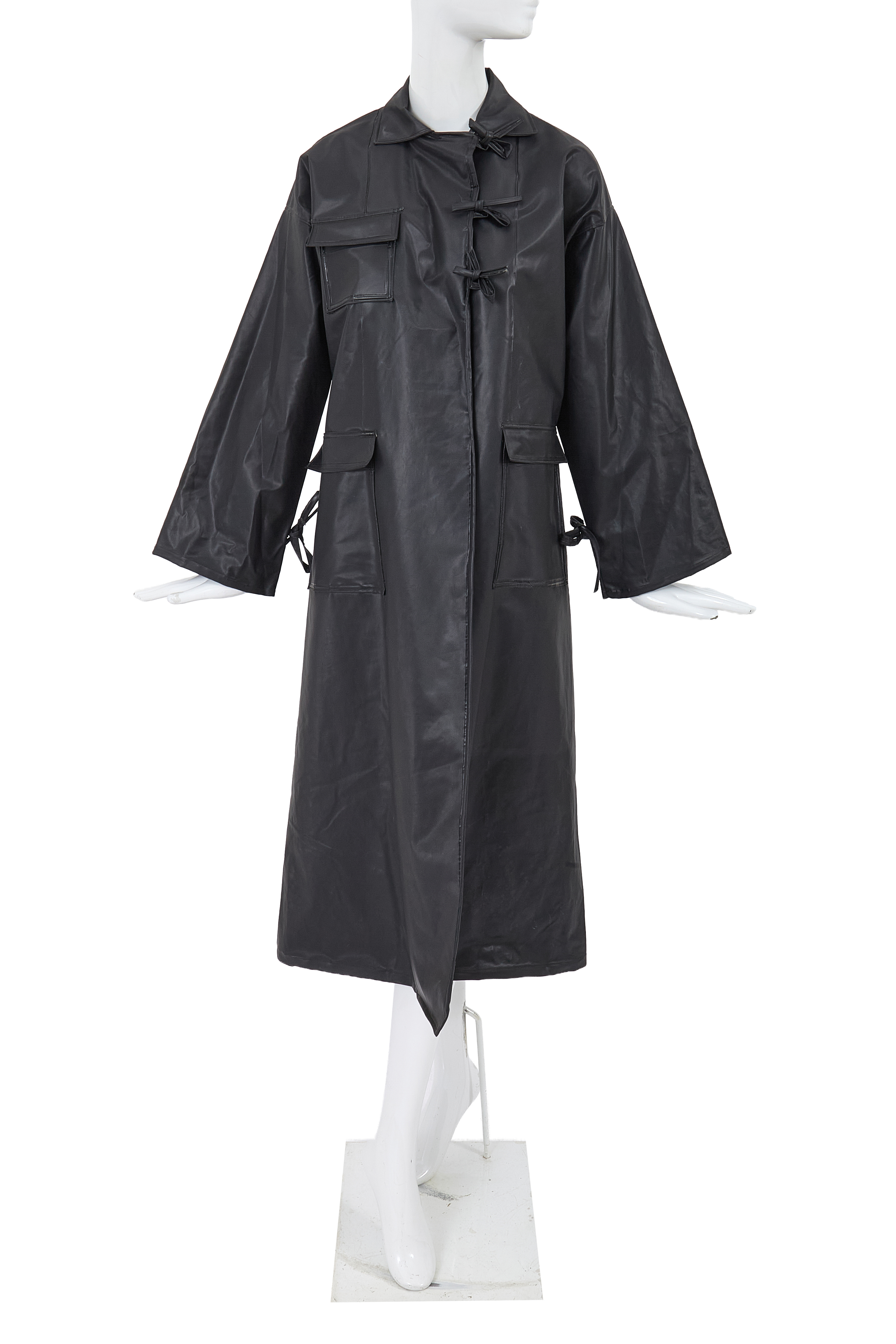 A Comme Des Garçons Black Polyester Ensemble, ‘Body Meets Dress – Dress Meets Body’ Collection, Spring Summer 1997 (2)